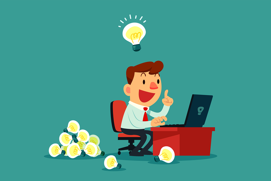 That is his desk. Радостный бизнесмен обои. Clever Employee illustration. Happy cartoon worker. Best Employee